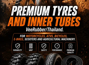 Premium VeeRubber/Thailand tyres and inner tubes. For bicycles, motorcycles, ATVs, e-bikes, scooters and agricultural machinery.